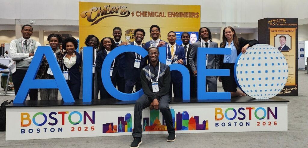 Howard University chemical engineering undergraduate students and Dr. Ymele-Leki at ASC 2025